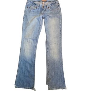 sz 2long Abercrombie & Fitch Blue Flare Wide Leg Jeans
